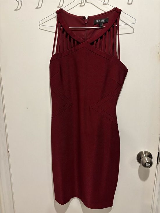 Guess Dresses & Skirts - GUESS Wine Red Strappy Midi Sheath Dress